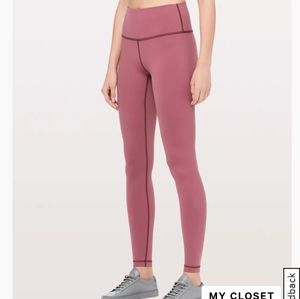 Lululemon wunder under high rise pants . Leggings .